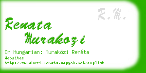 renata murakozi business card